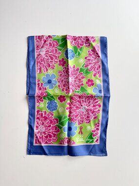 NWOT FORD x LILLY PULITZER Floral Print Silk Twill 55" x 12" Rectangle Scarf